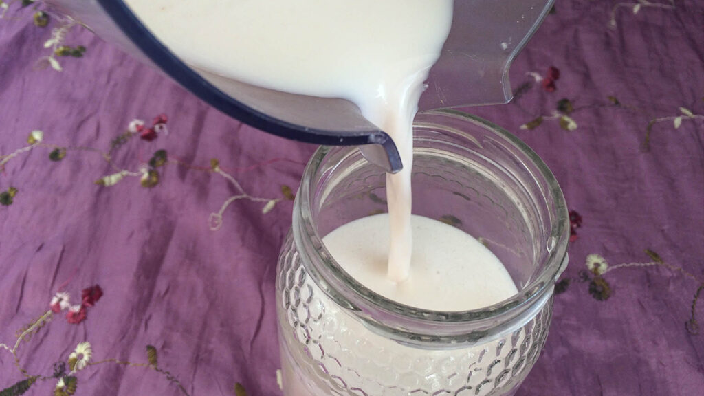Making almond milk