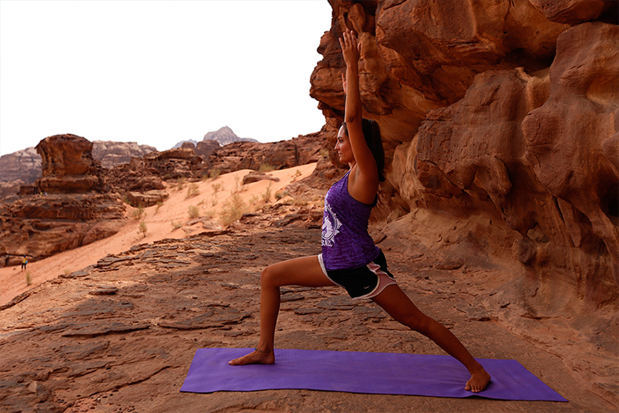 Yoga retreat in desert