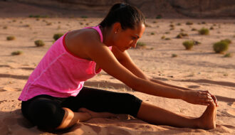 Yoga for mental flexibility and resilience, yoga in desert